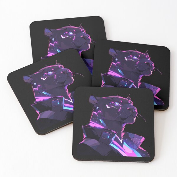 Item preview, Cyber Black Panther // Black Panther // Cool Animal // Cyber Animal // Future Animal Art // Animal Warrior // Animal Cute Art // Gaming Aesthetic stickers designed and sold by SMARTKIT  DESIGNAGENCY.