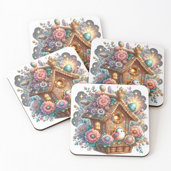 Item preview, glitter birdhouse Easter cute sticker designed and sold by Expressions-Sel.
