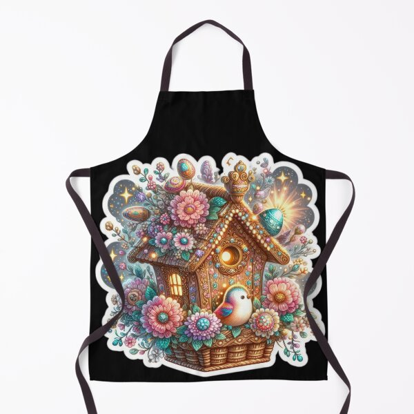 Item preview, glitter birdhouse Easter cute sticker designed and sold by Expressions-Sel.