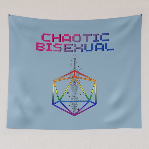 Item preview, Chaotic Bi Pride Flag Colors, Bisexual D20, Bi D&D Design 2 designed and sold by Travelslightly.