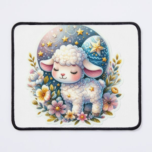 Item preview, lamb under the stars Easter cute sticker designed and sold by Expressions-Sel.