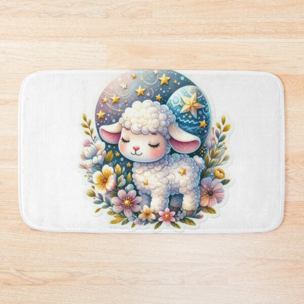 Item preview, lamb under the stars Easter cute sticker designed and sold by Expressions-Sel.
