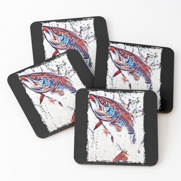 Item preview, Salmon trout jump - Fish - Trout designed and sold by artbyjames.