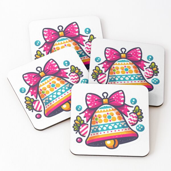 Item preview, easter bell with pink ribbon Easter cute sticker designed and sold by Expressions-Sel.