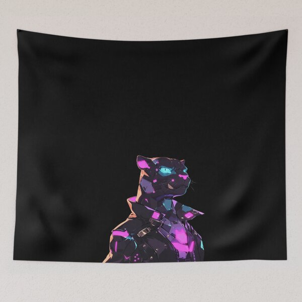 Item preview, Cyber Black Panther // Black Panther // Cool Animal // Cyber Animal // Future Animal Art // Animal Warrior // Animal Cute Art // Gaming Aesthetic stickers designed and sold by SMARTKIT  DESIGNAGENCY.