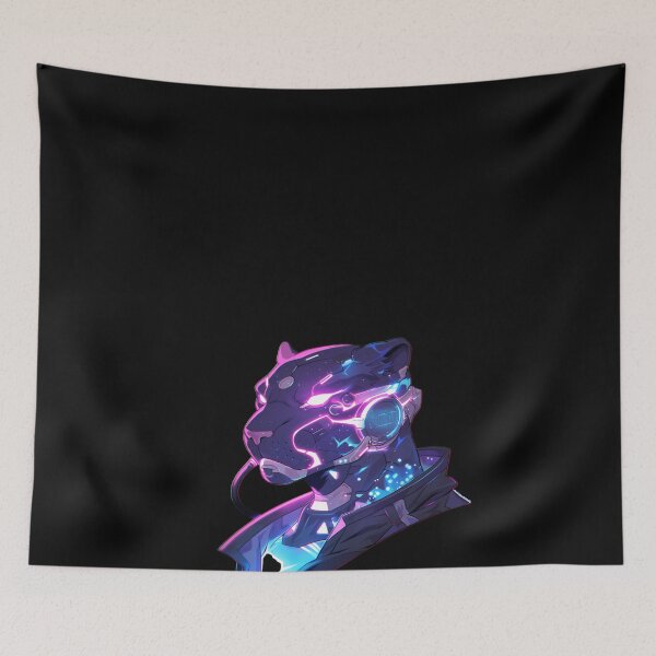 Item preview, Cyber Black Panther // Black Panther // Cool Animal // Cyber Animal // Future Animal Art // Animal Warrior // Animal Cute Art // Gaming Aesthetic stickers designed and sold by SMARTKIT  DESIGNAGENCY.