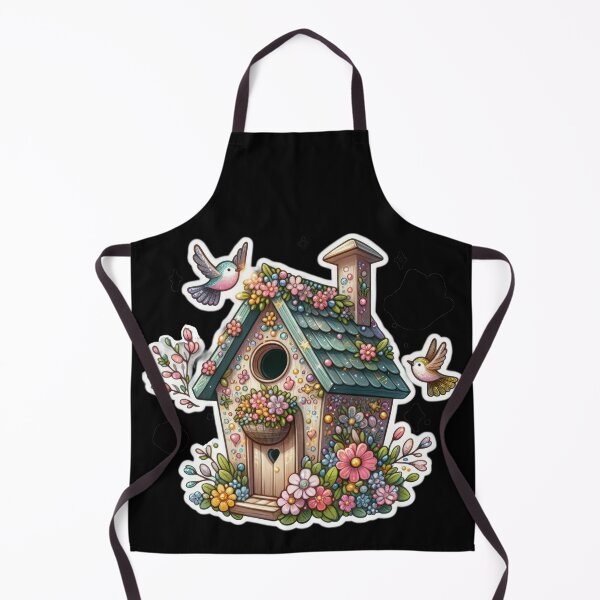 Item preview, birdhouse with flowers Easter cute sticker designed and sold by Expressions-Sel.