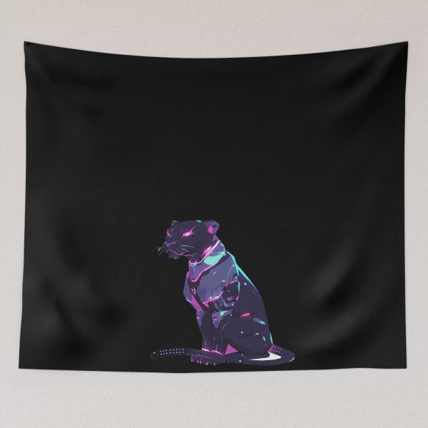 Item preview, Cyber Black Panther // Black Panther // Cool Animal // Cyber Animal // Future Animal Art // Animal Warrior // Animal Cute Art // Gaming Aesthetic stickers designed and sold by SMARTKIT  DESIGNAGENCY.