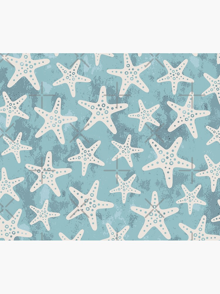 Thumbnail 6 of 6, Throw Blanket, Summer Starfish Pattern Blue designed and sold by tonymagnerart.