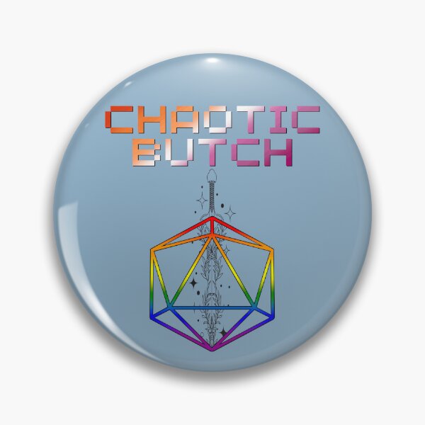 Item preview, Chaotic Butch Pride Flag Colors, Butch D20, Butch D&D Design 3 designed and sold by Travelslightly.