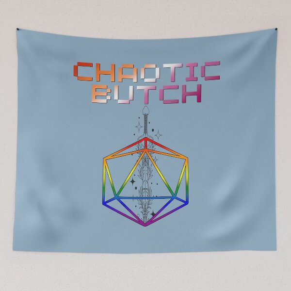 Item preview, Chaotic Butch Pride Flag Colors, Butch D20, Butch D&D Design 3 designed and sold by Travelslightly.