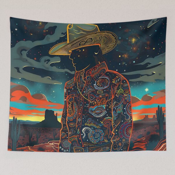 Item preview, Trippy Cosmic Cowboy designed and sold by dcrc.
