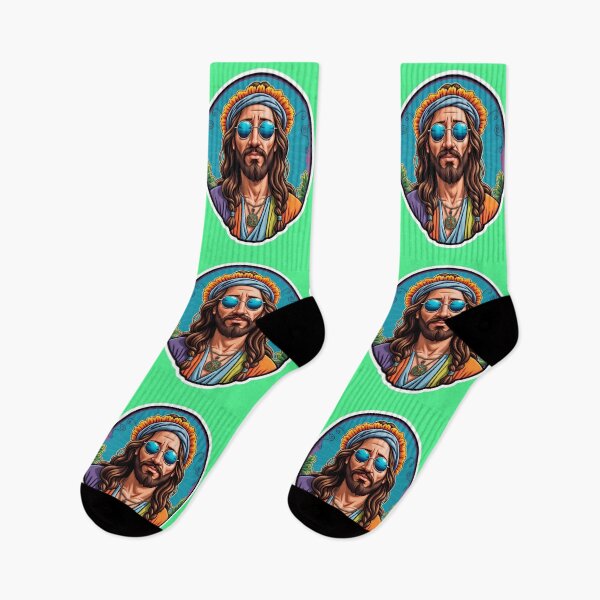 Artikelvorschau, Funny Jesus Hippie Christ entworfen und verkauft von TheArtOfPat.