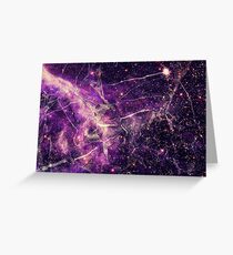 Purple Universe - Cool Glamour Marble Style Design Greeting Card
