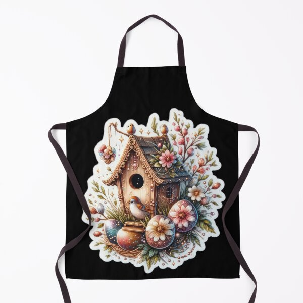 Item preview, birdhouse with large easter eggs Easter cute sticker designed and sold by Expressions-Sel.