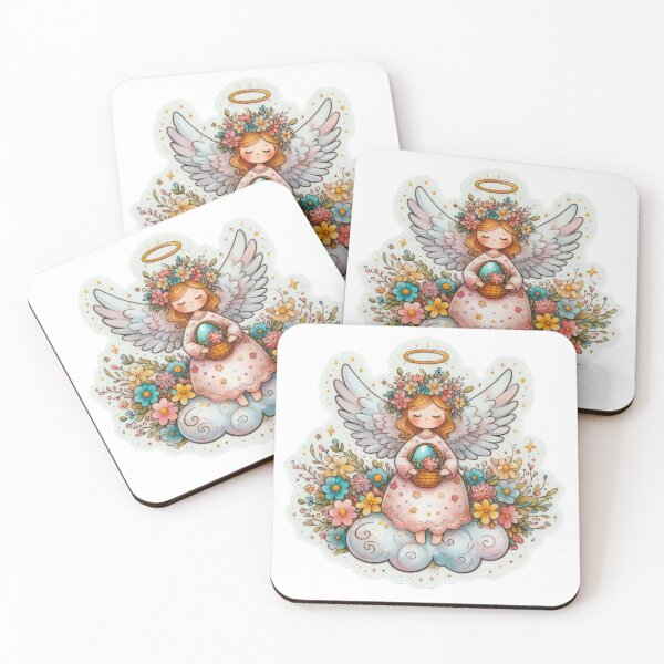 Item preview, angel drawing Easter cute sticker designed and sold by Expressions-Sel.