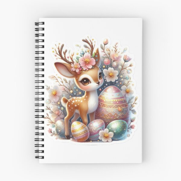 Item preview, doe with a large Easter egg Easter cute sticker designed and sold by Expressions-Sel.