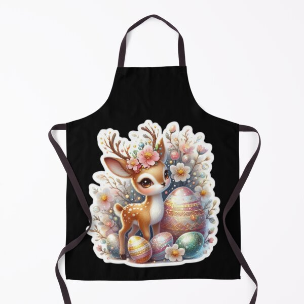 Item preview, doe with a large Easter egg Easter cute sticker designed and sold by Expressions-Sel.