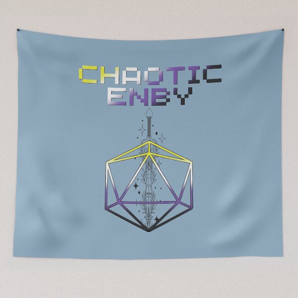 Item preview, Chaotic Nonbinary Pride Flag Colors, Enby D20, Enby D&D  designed and sold by Travelslightly.