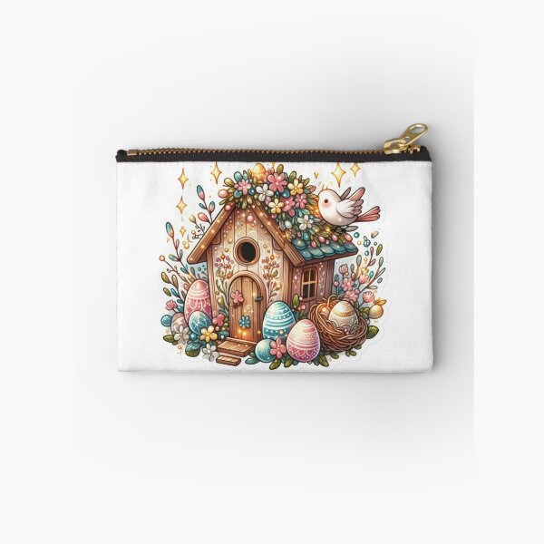 Item preview, colorful birdhouse with colorful easter eggs Easter cute sticker designed and sold by Expressions-Sel.