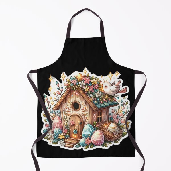 Item preview, colorful birdhouse with colorful easter eggs Easter cute sticker designed and sold by Expressions-Sel.