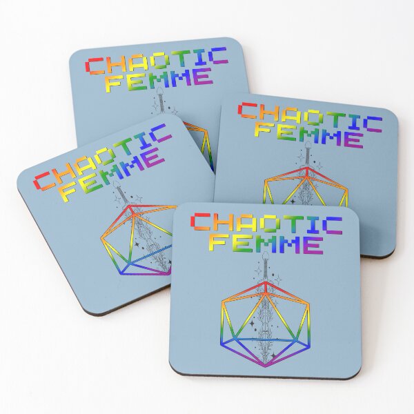 Item preview, Chaotic Lesbian Femme Pride Flag Colors, Femme D20, Femme D&D Design 2 designed and sold by Travelslightly.