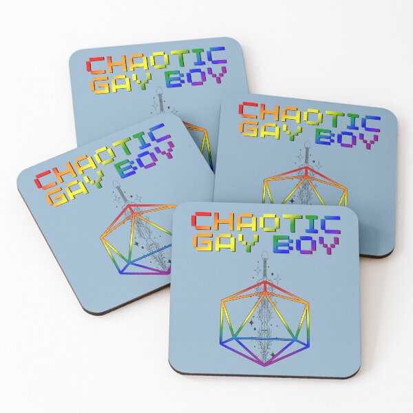 Artikelvorschau, Chaotische Gay Boy Pride Flaggenfarben, Gay D20, Gay D&D entworfen und verkauft von Travelslightly.
