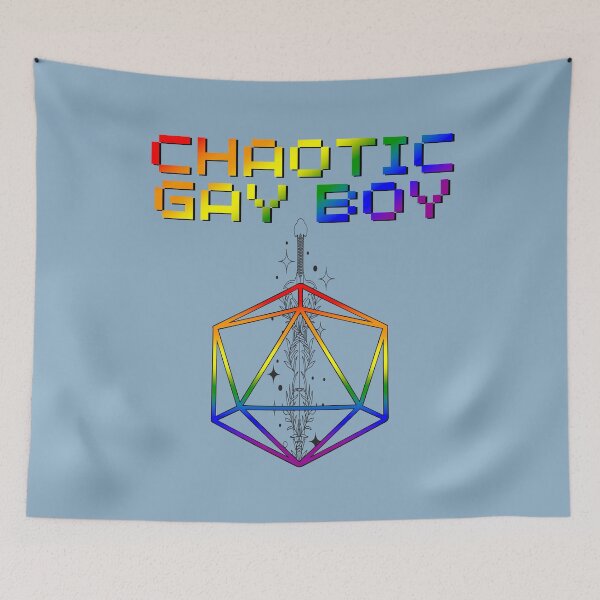 Item preview, Chaotic Gay Boy Pride Flag Colors, Gay D20, Gay D&D  designed and sold by Travelslightly.