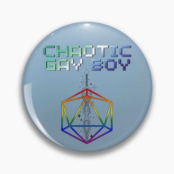 Item preview, Chaotic Gay Boy Pride Flag Colors, Gay D20, Gay D&D Design 2 designed and sold by Travelslightly.