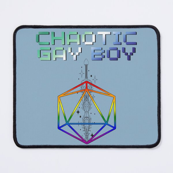Item preview, Chaotic Gay Boy Pride Flag Colors, Gay D20, Gay D&D Design 2 designed and sold by Travelslightly.