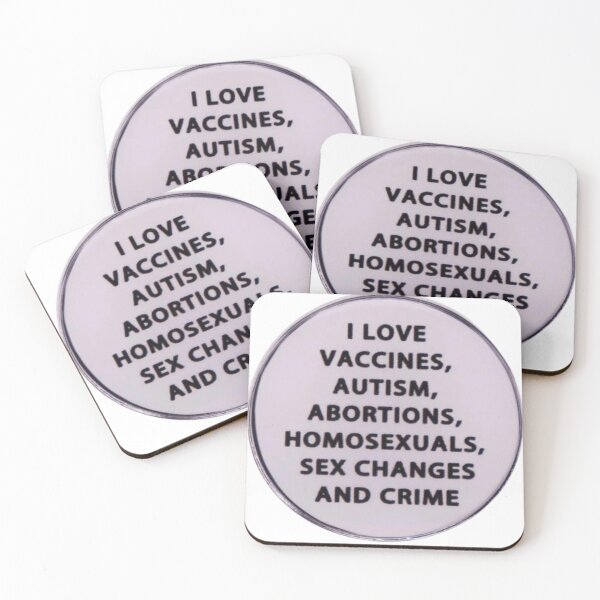 Artikelvorschau, Ich liebe Impfungen, Autismus, Abtreibungen, Homosexuelle, Geschlechtsumwandlungen und Kriminalität entworfen und verkauft von BrontesWhimsyStore.