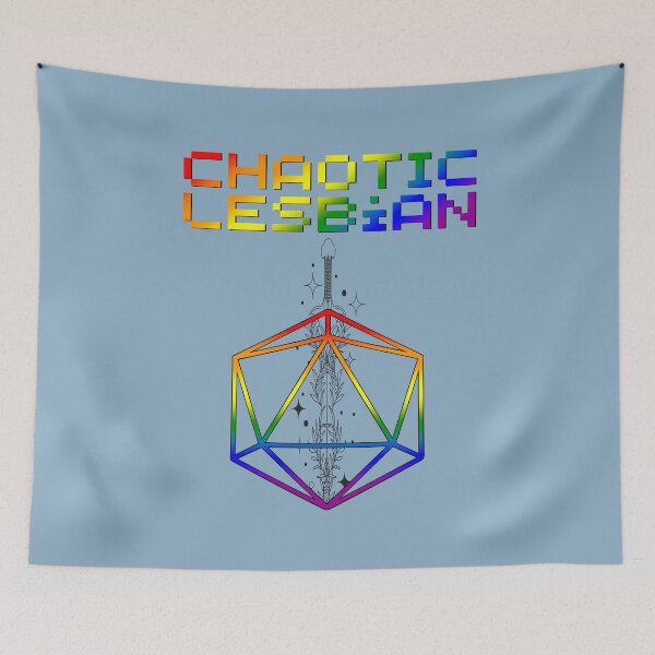 Artikelvorschau, Chaotische Farben der Lesben-Pride-Flagge, Lesben-D20, Lesben-D&D-Design 2 entworfen und verkauft von Travelslightly.