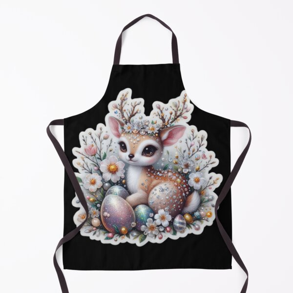 Item preview, doe with glitter stones and easter egg Easter cute sticker designed and sold by Expressions-Sel.