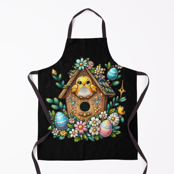 Item preview, yellow chicken birdhouse Easter cute sticker designed and sold by Expressions-Sel.