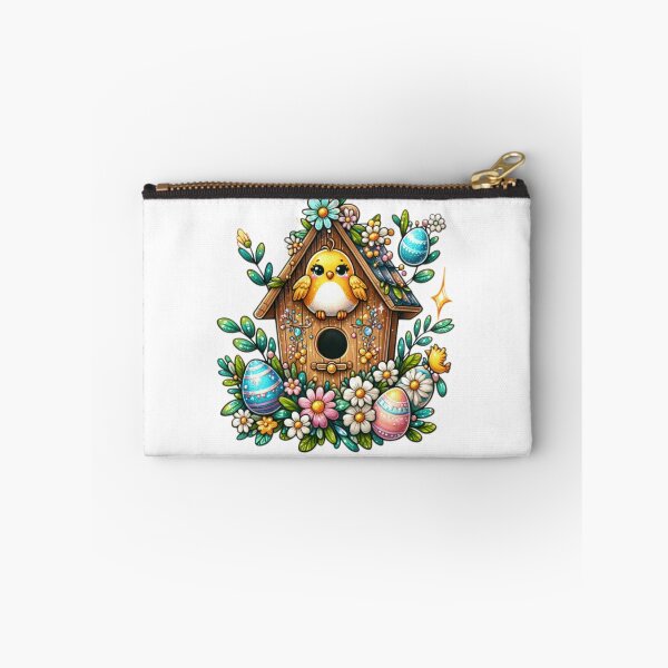 Item preview, yellow chicken birdhouse Easter cute sticker designed and sold by Expressions-Sel.