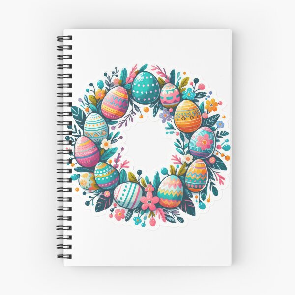 Item preview, Easter egg wreath Easter cute sticker designed and sold by Expressions-Sel.
