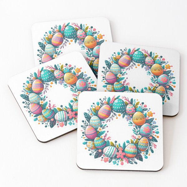 Item preview, Easter egg wreath Easter cute sticker designed and sold by Expressions-Sel.