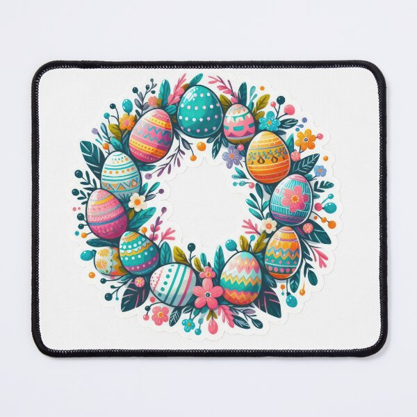 Item preview, Easter egg wreath Easter cute sticker designed and sold by Expressions-Sel.