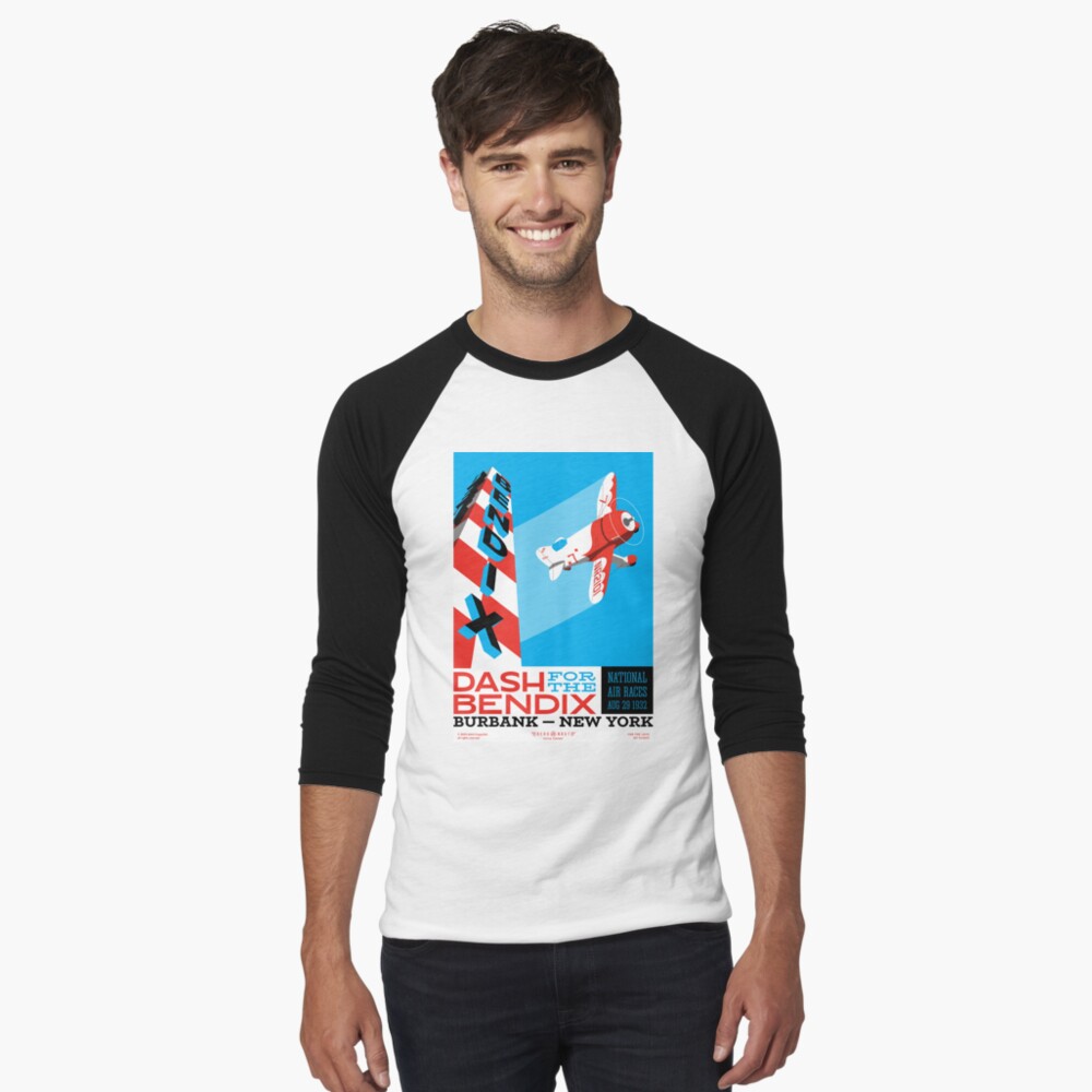 Item preview, Baseball ¾ Sleeve T-Shirt designed and sold by Aeronautdesign.
