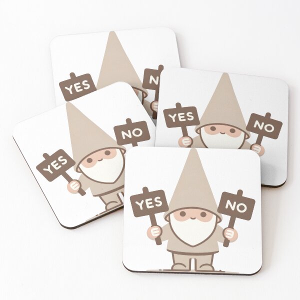 Item preview, Cute Gnome Holding Yes and No Signs designed and sold by ImagineCorner.