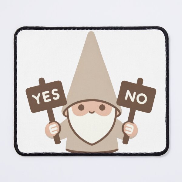 Item preview, Cute Gnome Holding Yes and No Signs designed and sold by ImagineCorner.