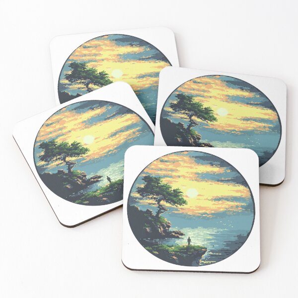 Item preview, Pixelated Dawn: Serene Seaside Reflections designed and sold by StellaMagica.