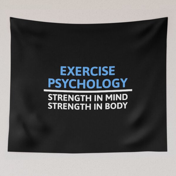 Item preview, Exercise Psychology. Strength In Mind, Strength In Body Black And White designed and sold by PMCreative.