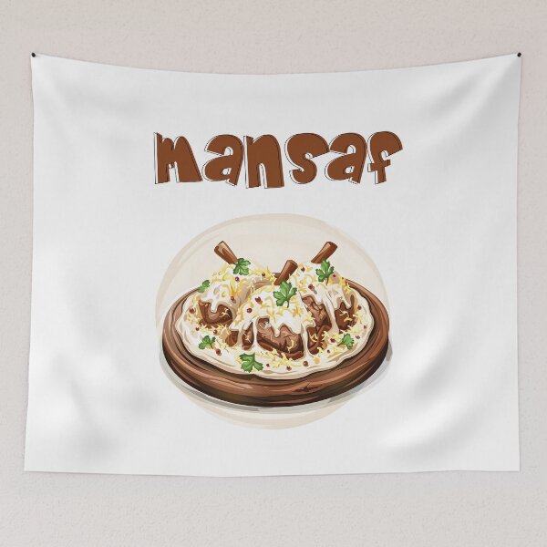 Item preview, Journey to Jordan: Indulge in the Richness of Authentic Mansaf Jameed Cuisine! منسف جميد كركي designed and sold by FUNqoosh.
