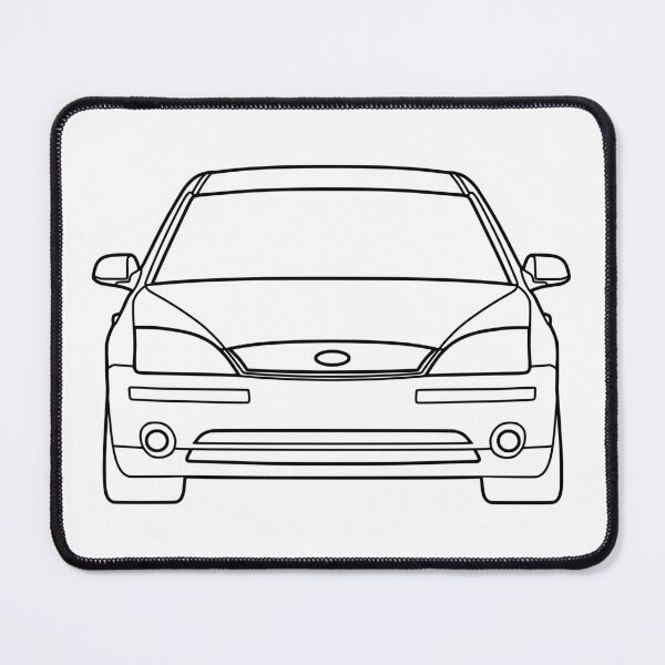 Item preview, Ford Mondeo Mk3 2000-2003 front black lined art designed and sold by EdimDesign.
