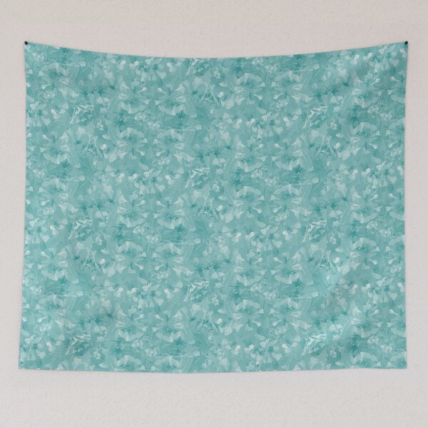 Item preview, Virginia Bluebells Monochrome Light Teal Repeat 5748 designed and sold by Art in My Loft.