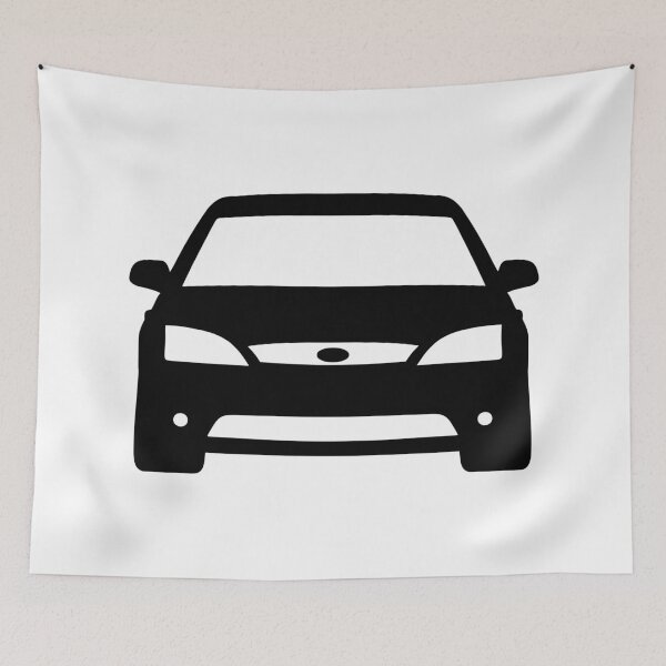 Item preview, Ford Mondeo Mk3 2000-2003 front black silhouette art designed and sold by EdimDesign.
