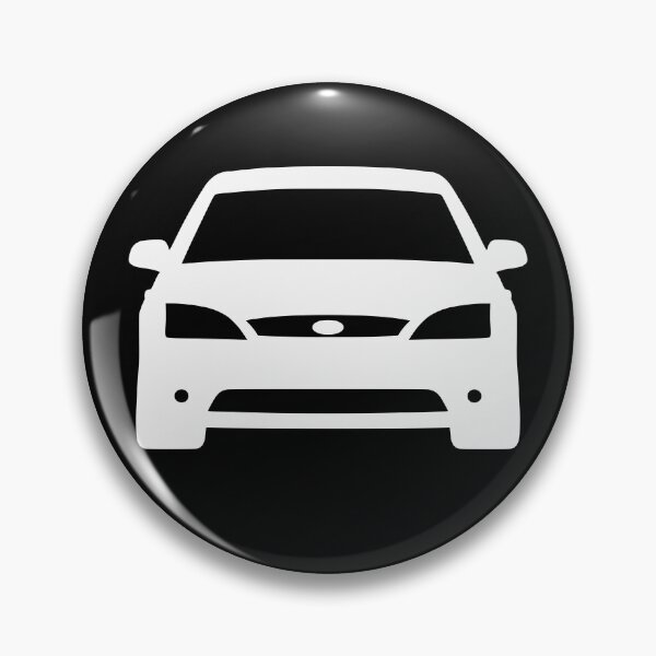 Item preview, Ford Mondeo Mk3 2000-2003 front white silhouette art designed and sold by EdimDesign.