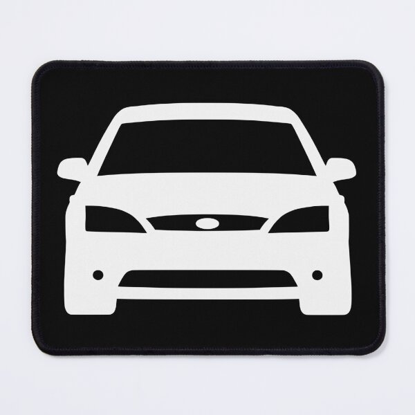 Item preview, Ford Mondeo Mk3 2000-2003 front white silhouette art designed and sold by EdimDesign.