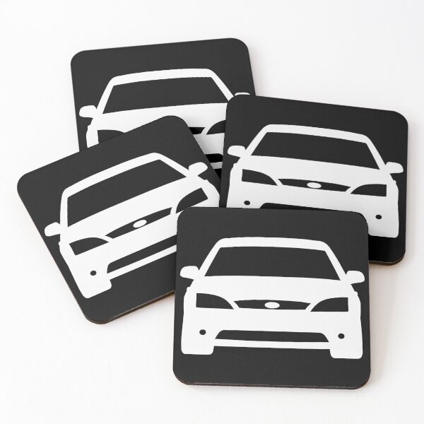 Item preview, Ford Mondeo Mk3 2000-2003 front white silhouette art designed and sold by EdimDesign.